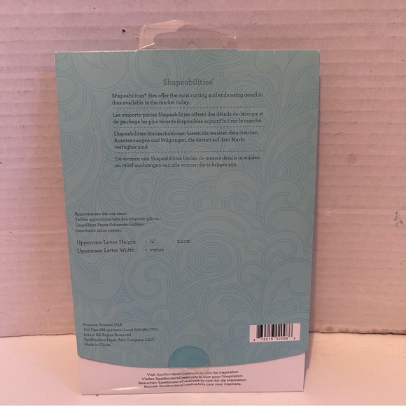 Spellbinders Shapeabilities Font One-Uppercase Die Templates 32 pcs - Picture 5 of 8